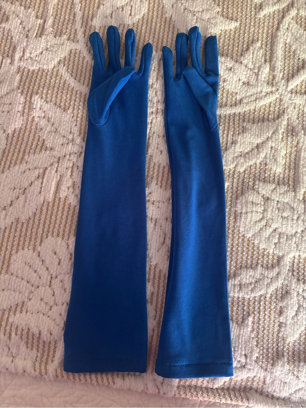 Classic Long Evening Gloves - Royal Blue